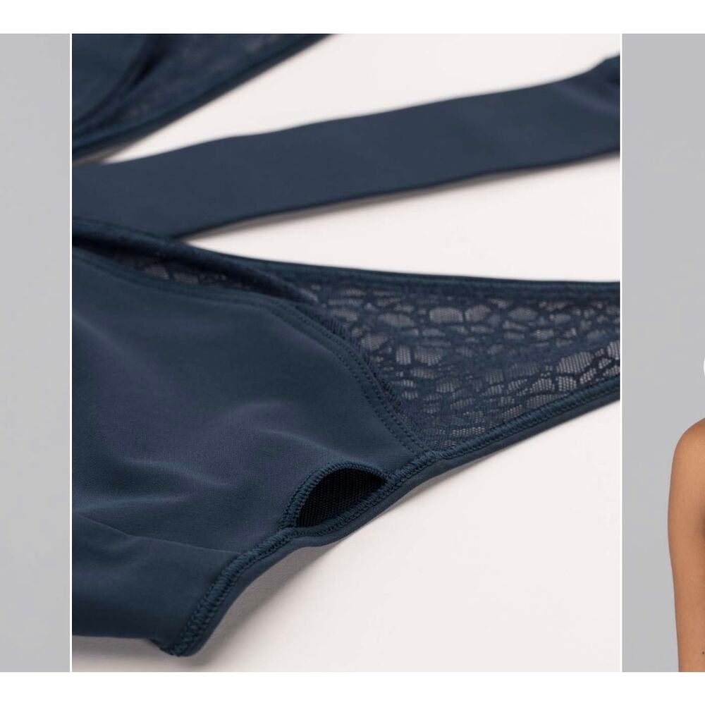 Lululemon sz 6 Twist & Train sports bra jaded blue navy - Picture 2 of 12